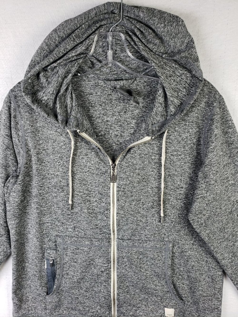 Vuori Halo Performance Hoodie Full Zip Jacket Heather Gray size M - Picture 4 of 12